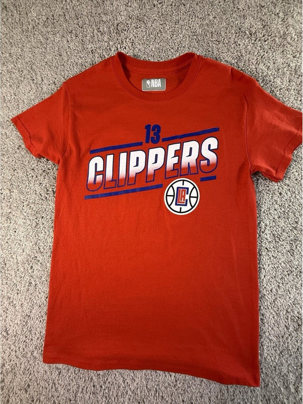 L. A. Clippers #13 George T Shirt Size Small Short Sleeve Red